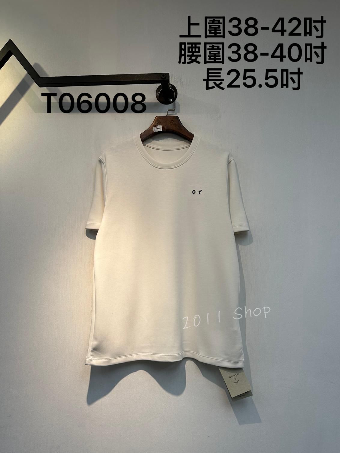 出口日本簡約英文字彈性T恤  上圍38-42吋 腰圍38-40吋 長25.5吋  T06008