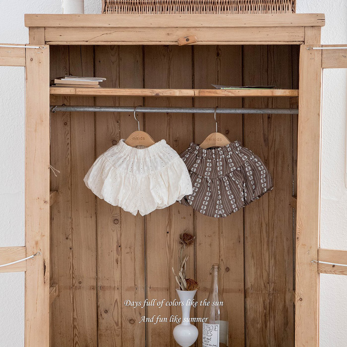 正韓夏mkids 兩色森林系麵包褲