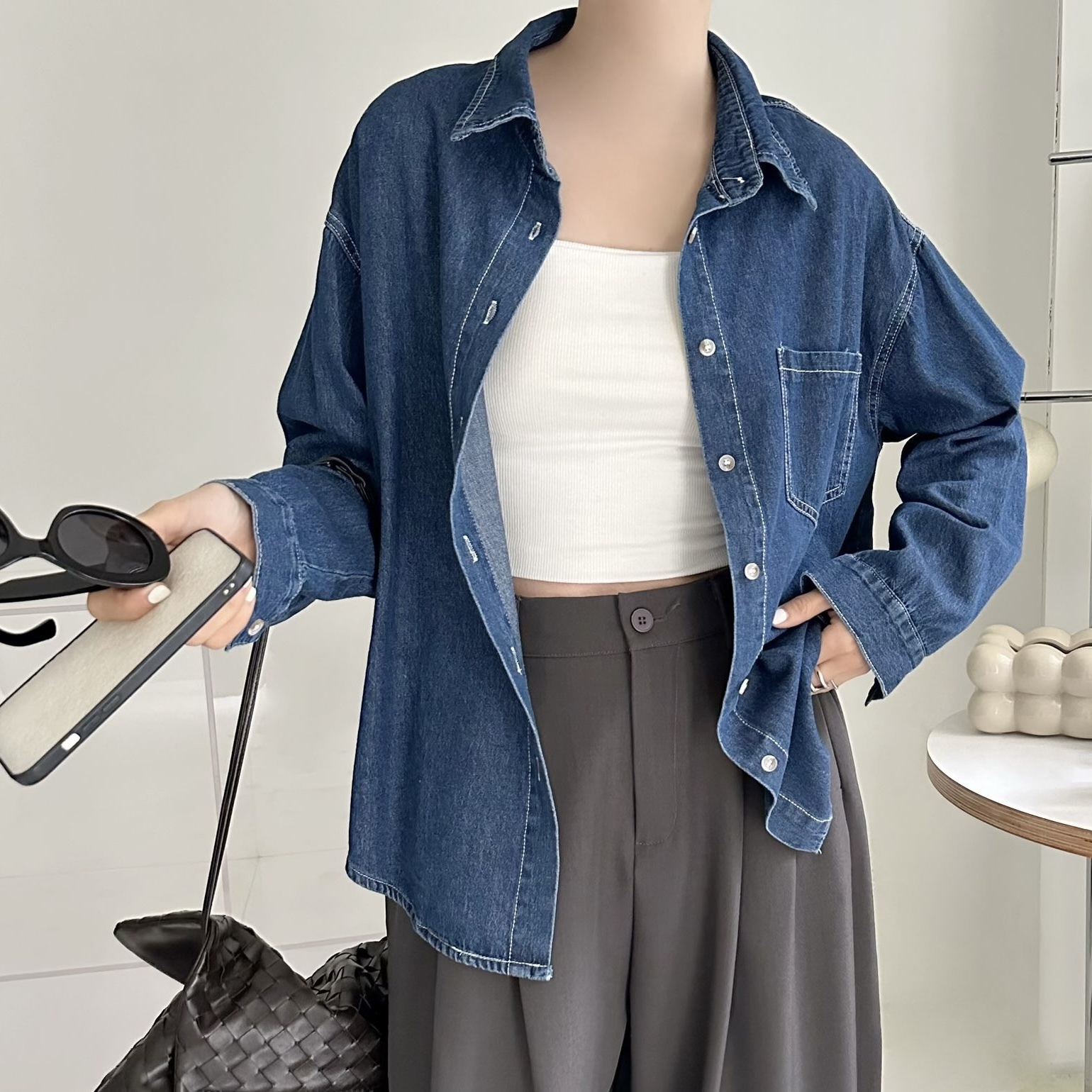 【BONNIE】💚柔軟長袖牛仔恤 (E20-E21)