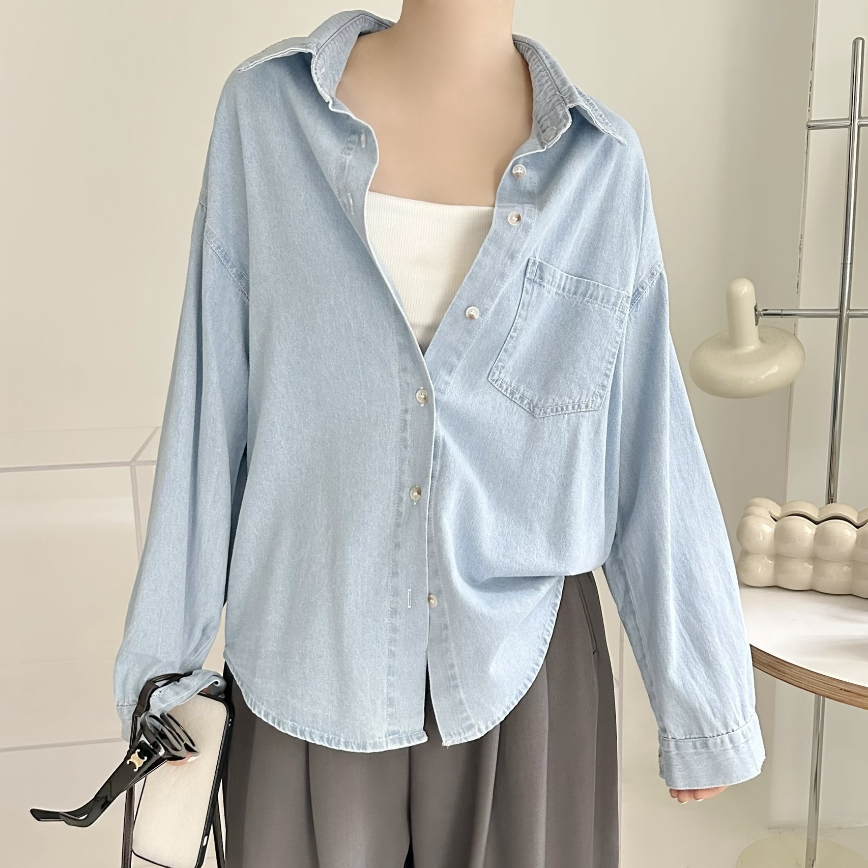 【BONNIE】💚柔軟長袖牛仔恤 (E20-E21)