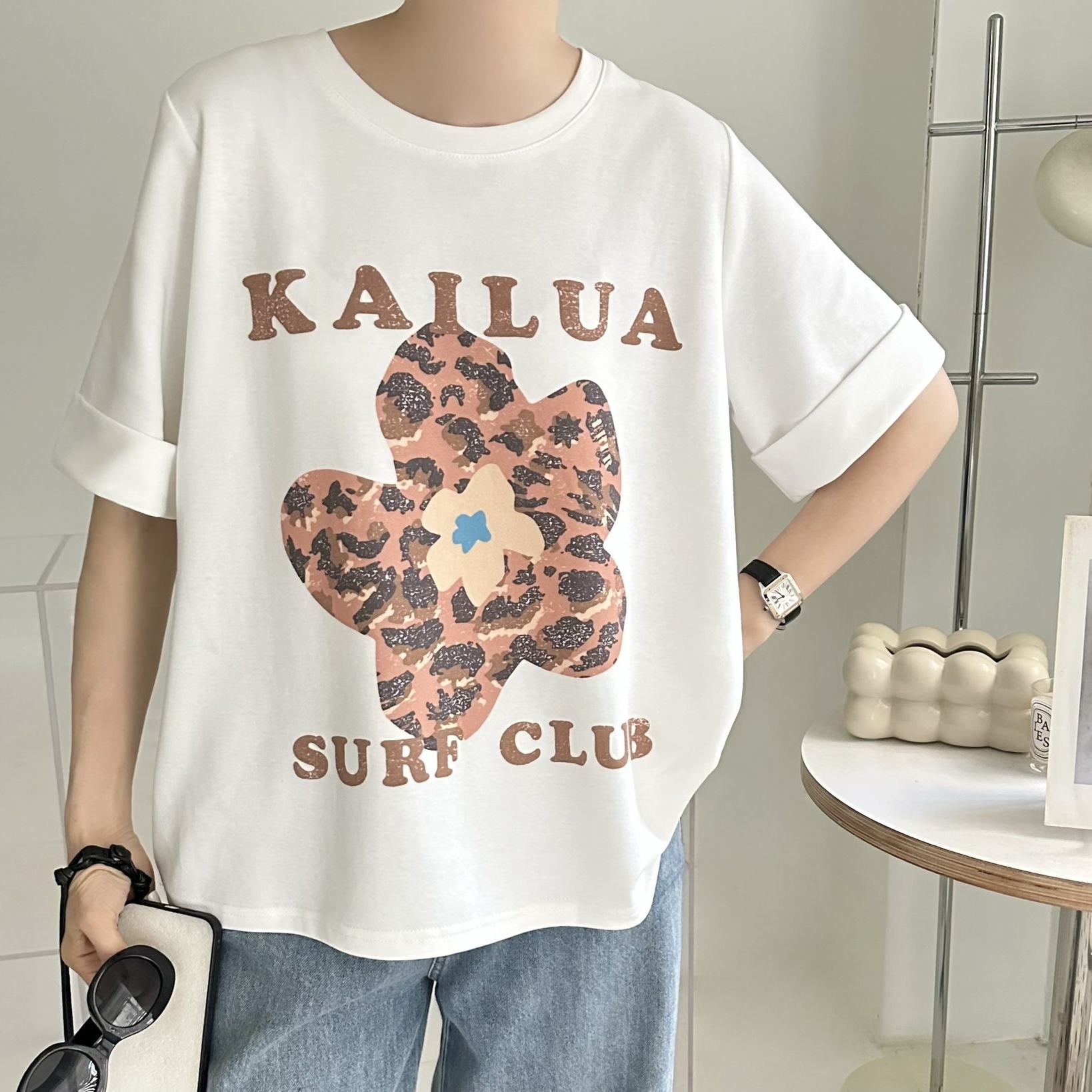 【BONNIE】❤️大花花短反袖TOP (E59-E62)