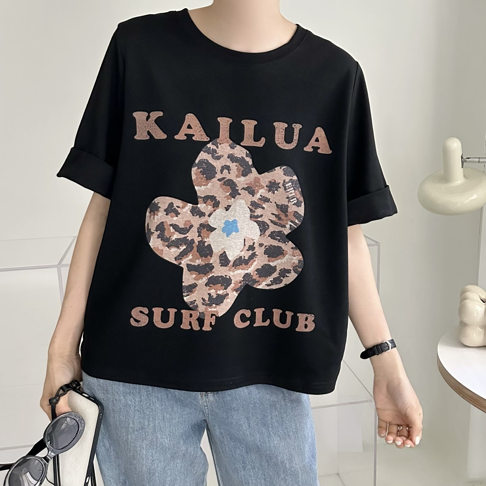 【BONNIE】❤️大花花短反袖TOP (E59-E62)