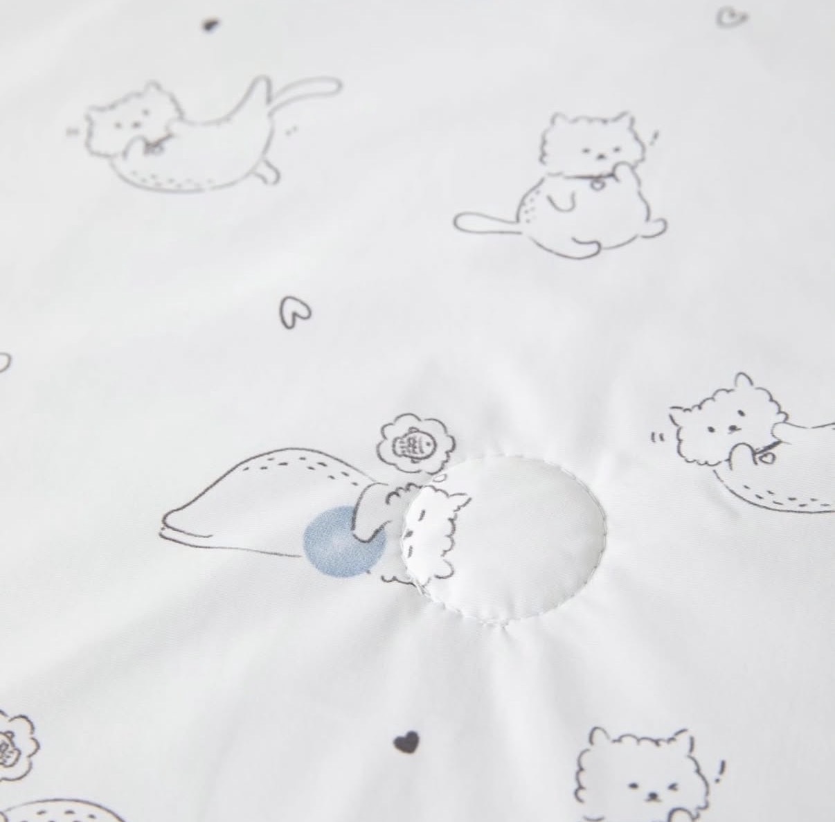 可愛小白貓冰冰涼被