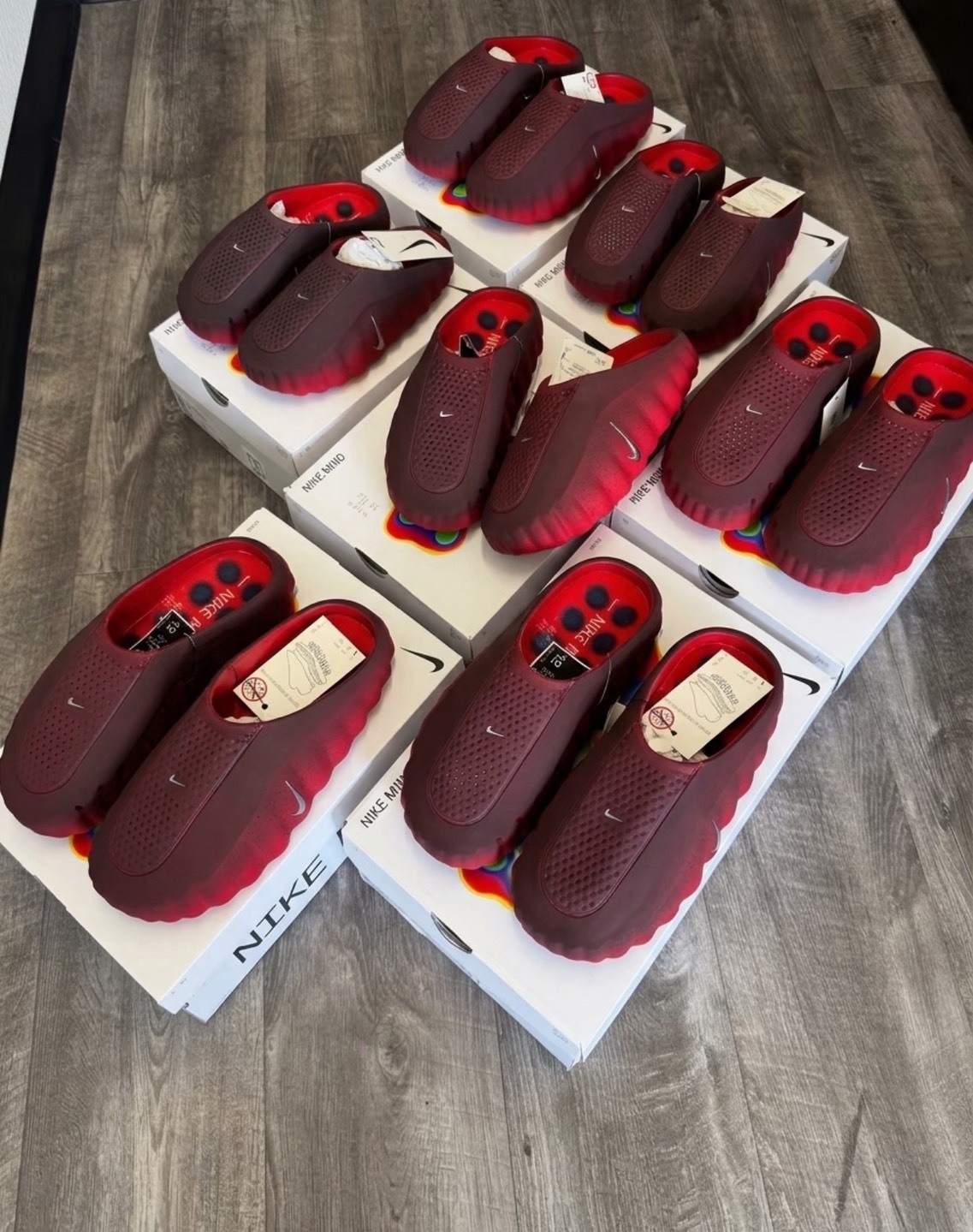 Nike Mind 001 科技拖鞋 穆勒鞋 酒紅