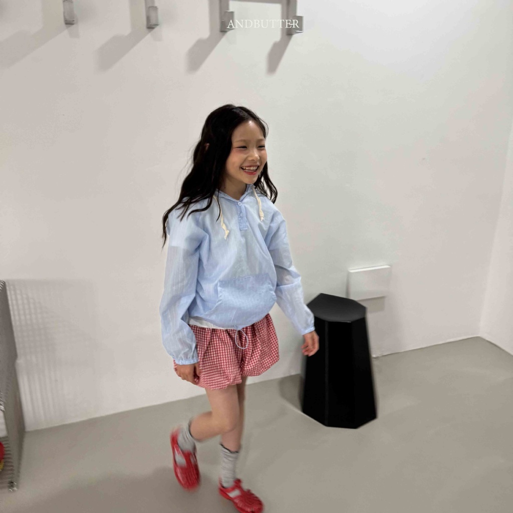 正韓夏Andbutter 兩色格子花苞短褲