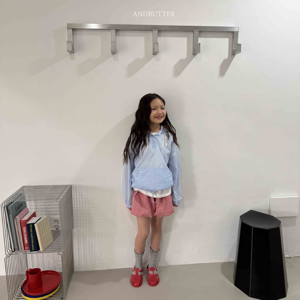 正韓夏Andbutter 兩色格子花苞短褲