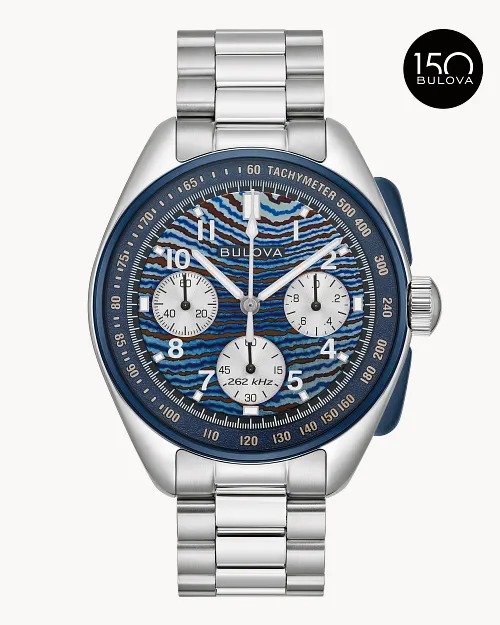 BULOVA 寶路華 Lunar Pilot 150週年限量版月球漫步登月復刻男錶 98A329 錶徑 43MM