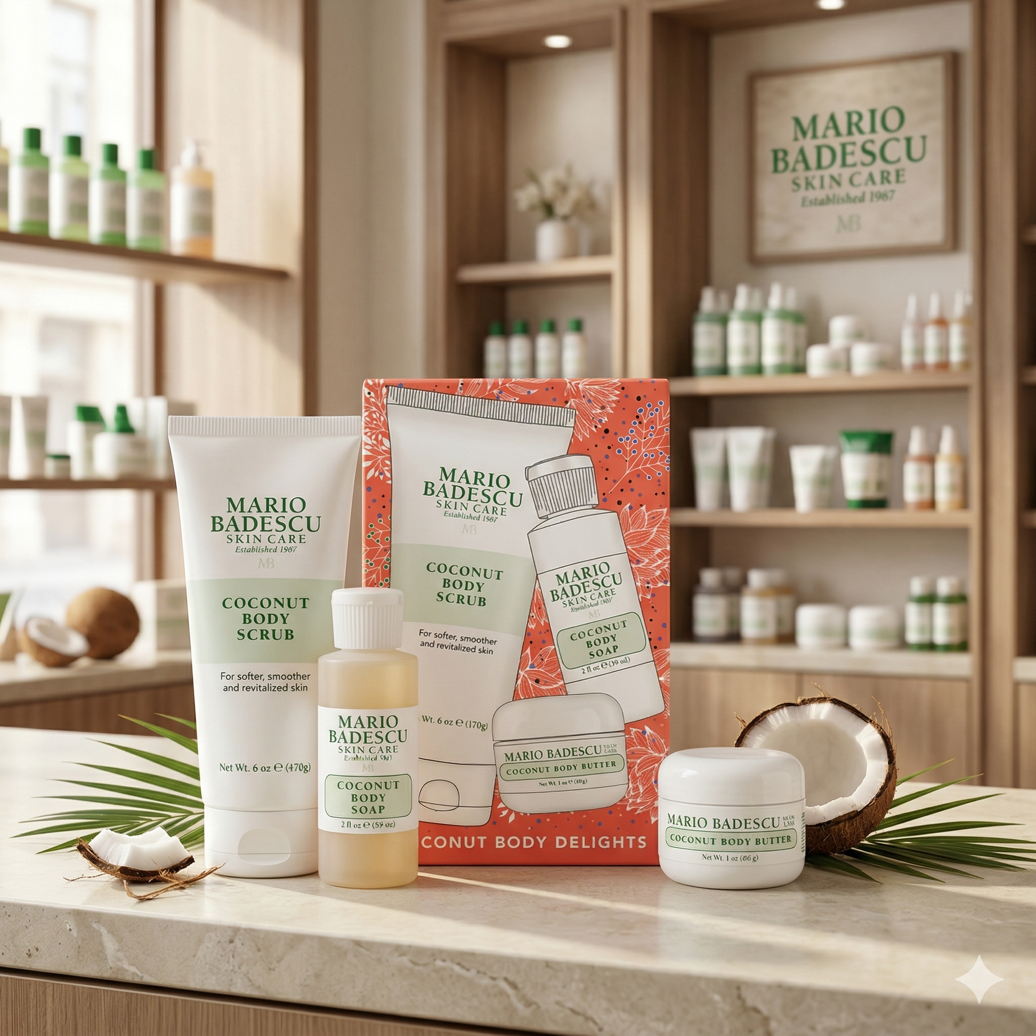 【預購】MARIO BADESCU H040916 椰子滋潤美體三件裝禮盒