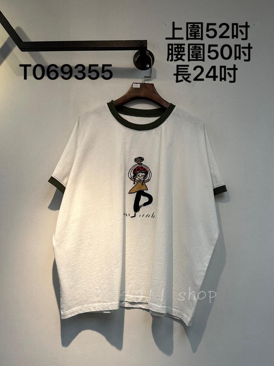 出口日本拼色蘑菇女孩TOP  上圍52吋  腰圍50吋 長24吋   T069355