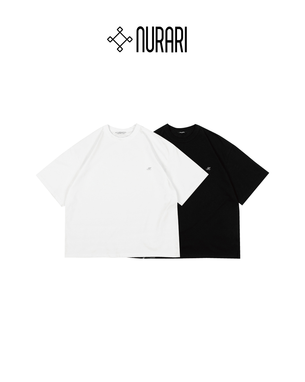Nurari 涼感電繡 LOGO T 短袖 黑/白 26 S/ Civ. NR logo tee