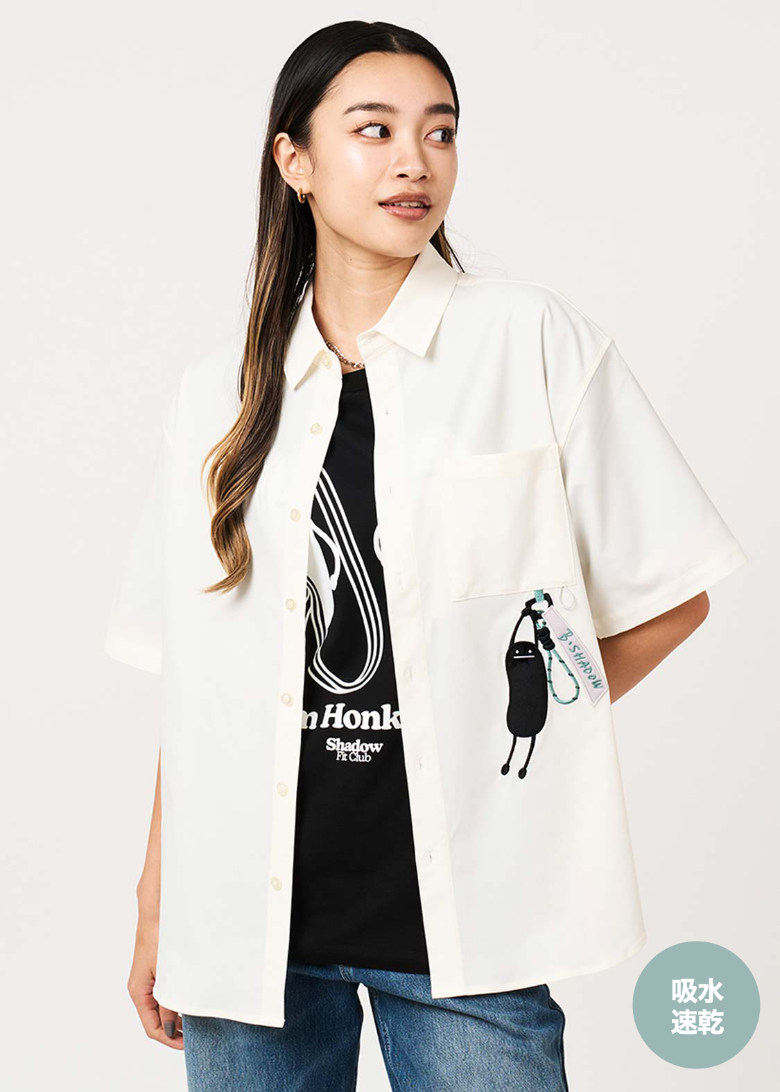 日本預訂 graniph GH Beautiful Shadow | Charm Short-Sleeve Shirt