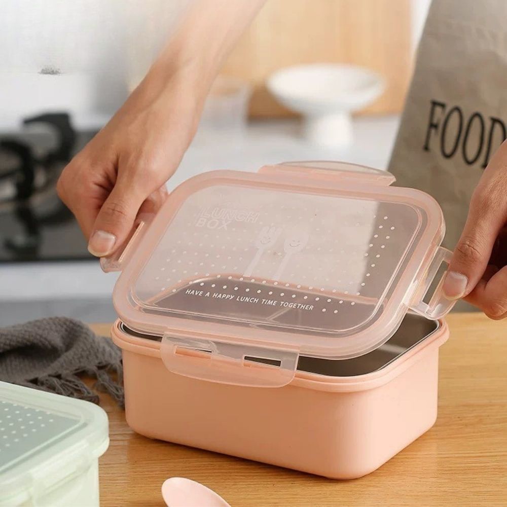 304不鏽鋼保鮮盒1200ml｜分隔餐盒 保鮮盒 密封餐盒 便當盒 分格餐盒不鏽鋼餐盒餐盒【輕鬆購五金百貨】