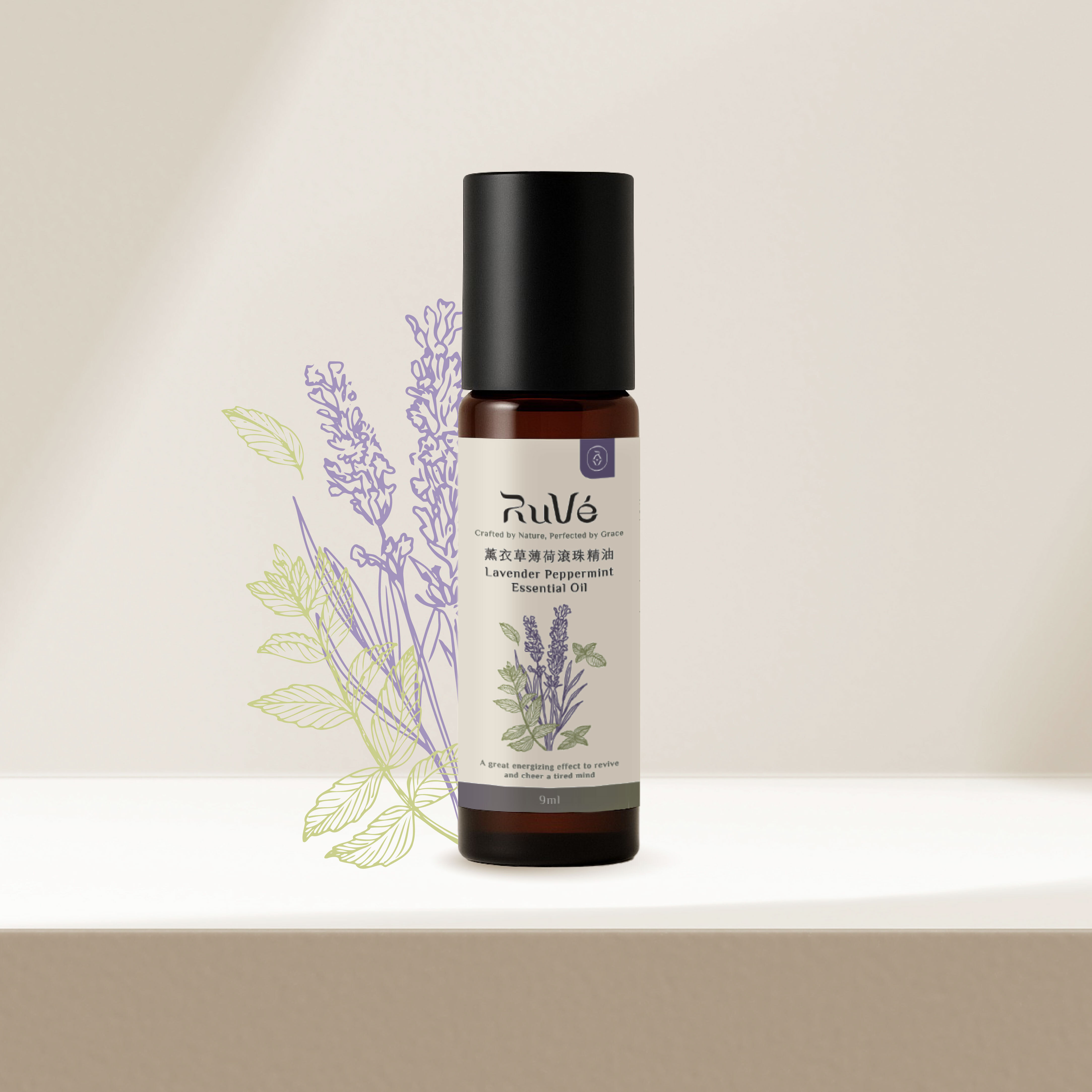 （預購）RuVé薰衣草薄荷滾珠精油9mL