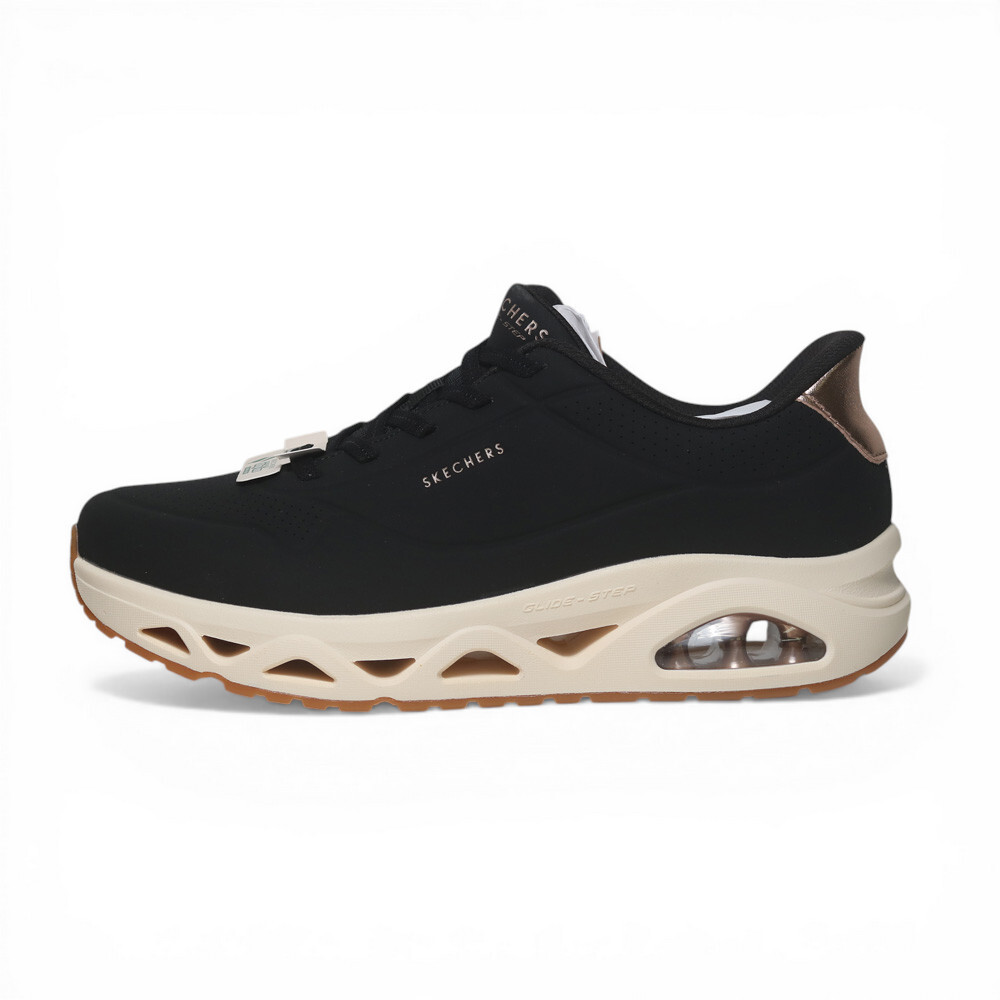 SKECHERS 休閒鞋 UNO GLIDE ON AIR 黑色 寬楦 瞬穿 氣墊 女 190113WBLK