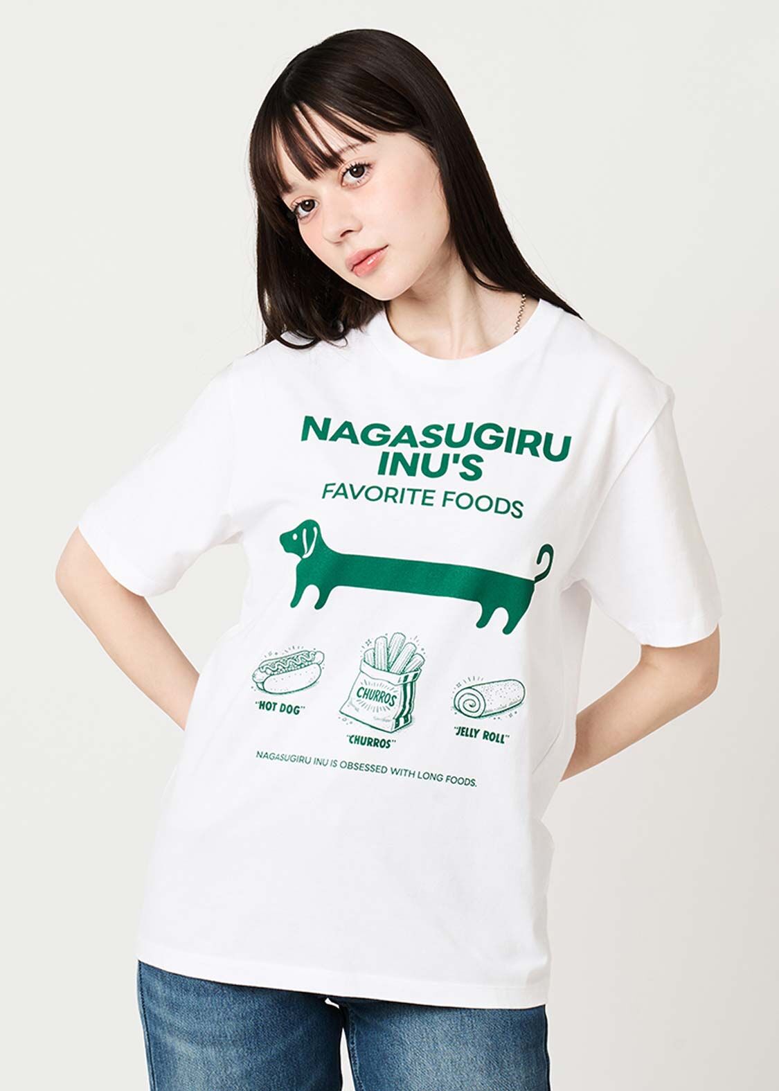 日本預訂 graniph GH Long Dog Retro Typography | T-shirt
