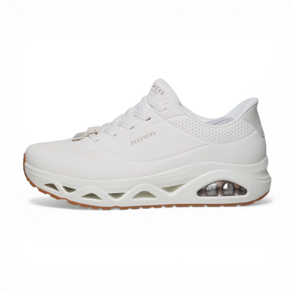 SKECHERS 休閒鞋 UNO GLIDE ON AIR 白色 寬楦 瞬穿 氣墊 女 190113WW