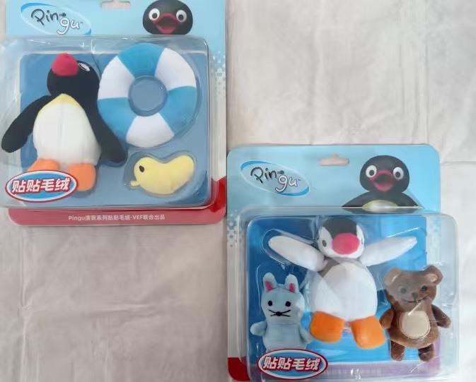 PINGU 企鵝家族 演我的出遊季 絨毛磁鐵玩偶