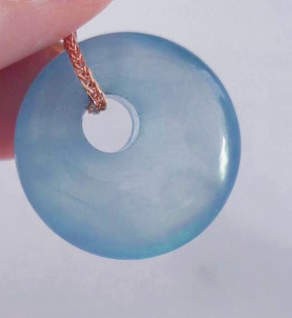 0410GGB39-CRYSTALGG-  海藍寶平安扣 (隨機) **打劫GG價$188** (B39)