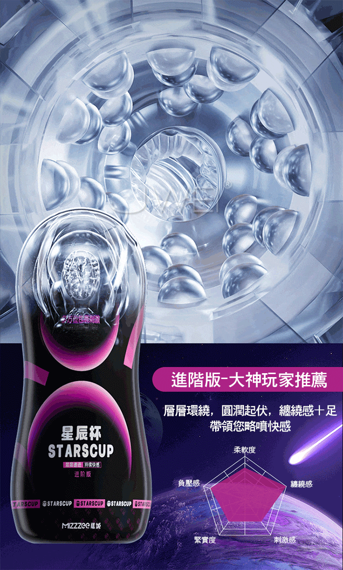 星辰杯．氣動環流負壓吮吸飛機杯-進階版