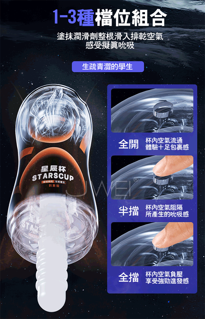 星辰杯．氣動環流負壓吮吸飛機杯-進階版