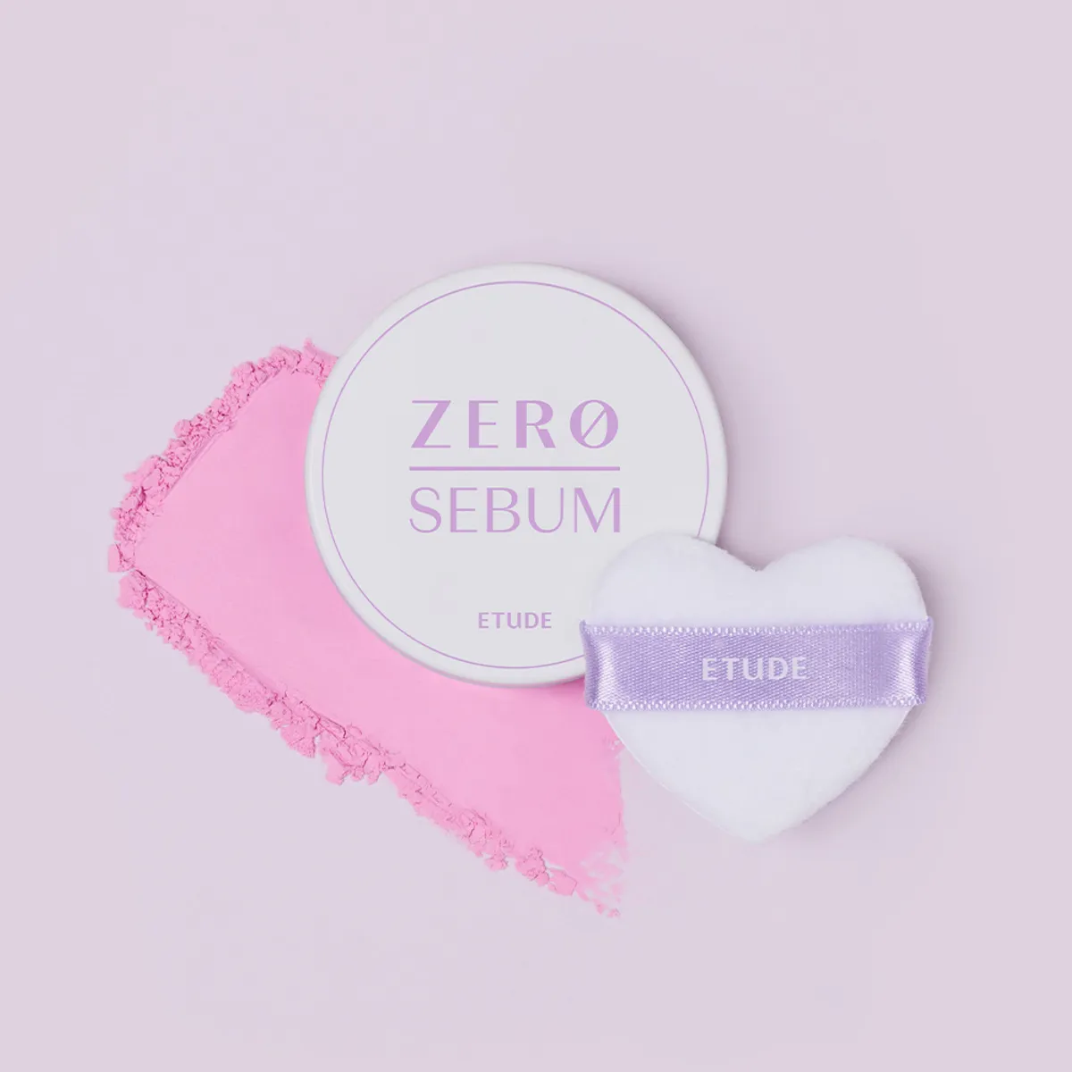 ETUDE Zero Sebum 零毛孔去黃定妝粉 4g#薰衣草紫
