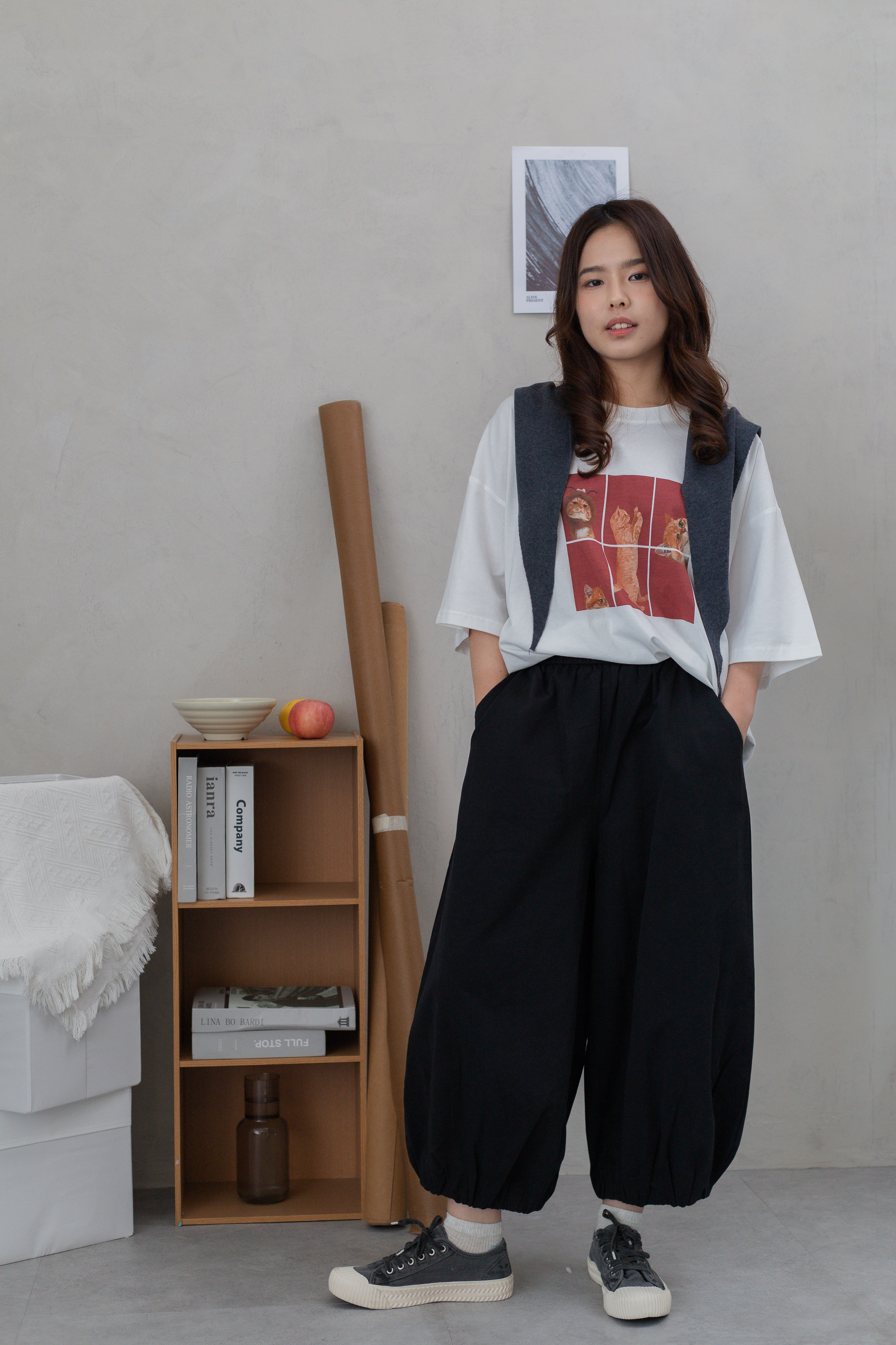 Joane Barrel Leg Pants Black-2684PLBLK