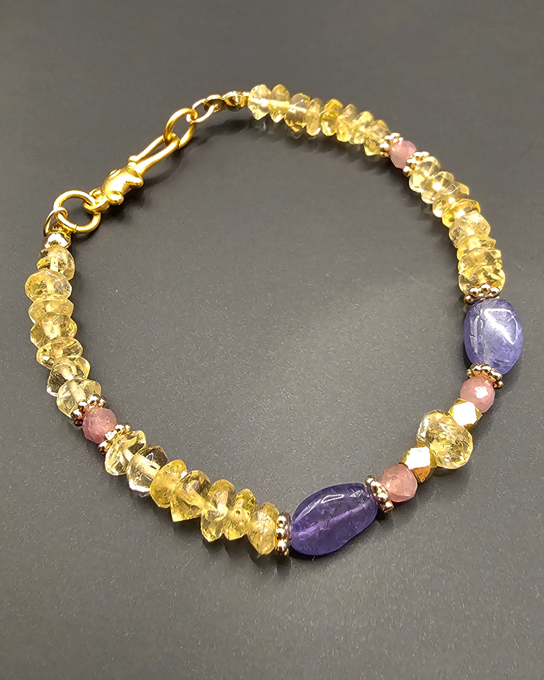 粉紫黃水晶 | 寶石手鍊