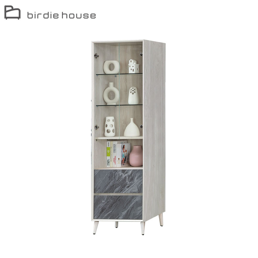 柏蒂家居-凱薩2尺二門二抽展示櫃/收納置物櫃