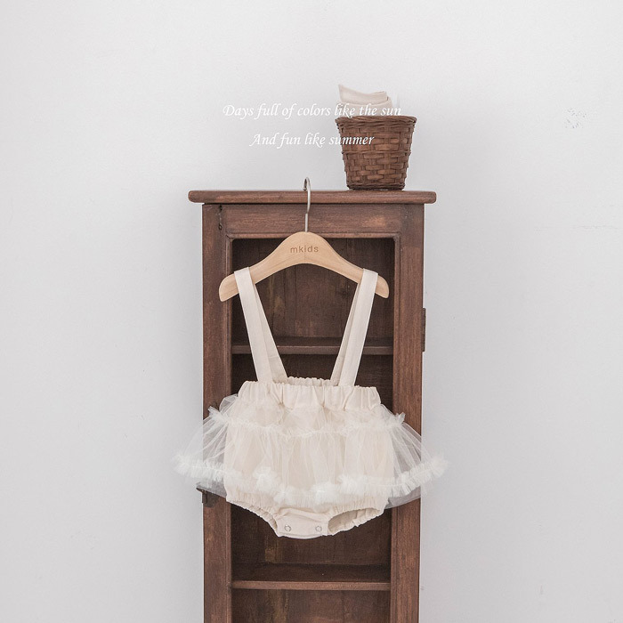 正韓夏mkids 美夢吊帶包屁紗裙