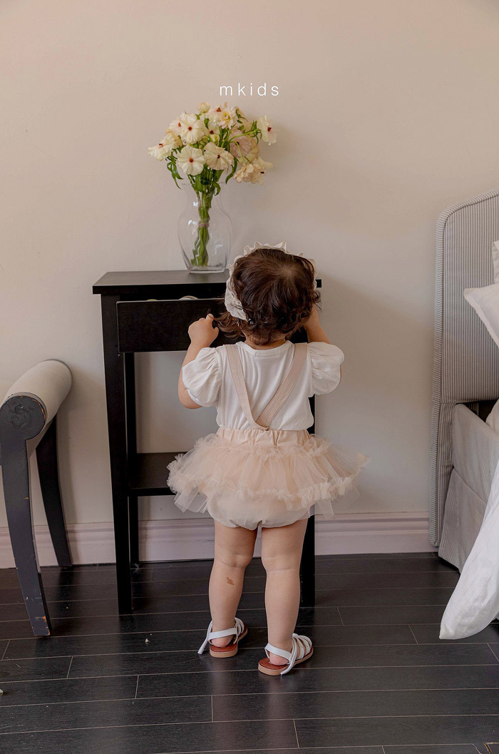 正韓夏mkids 美夢吊帶包屁紗裙