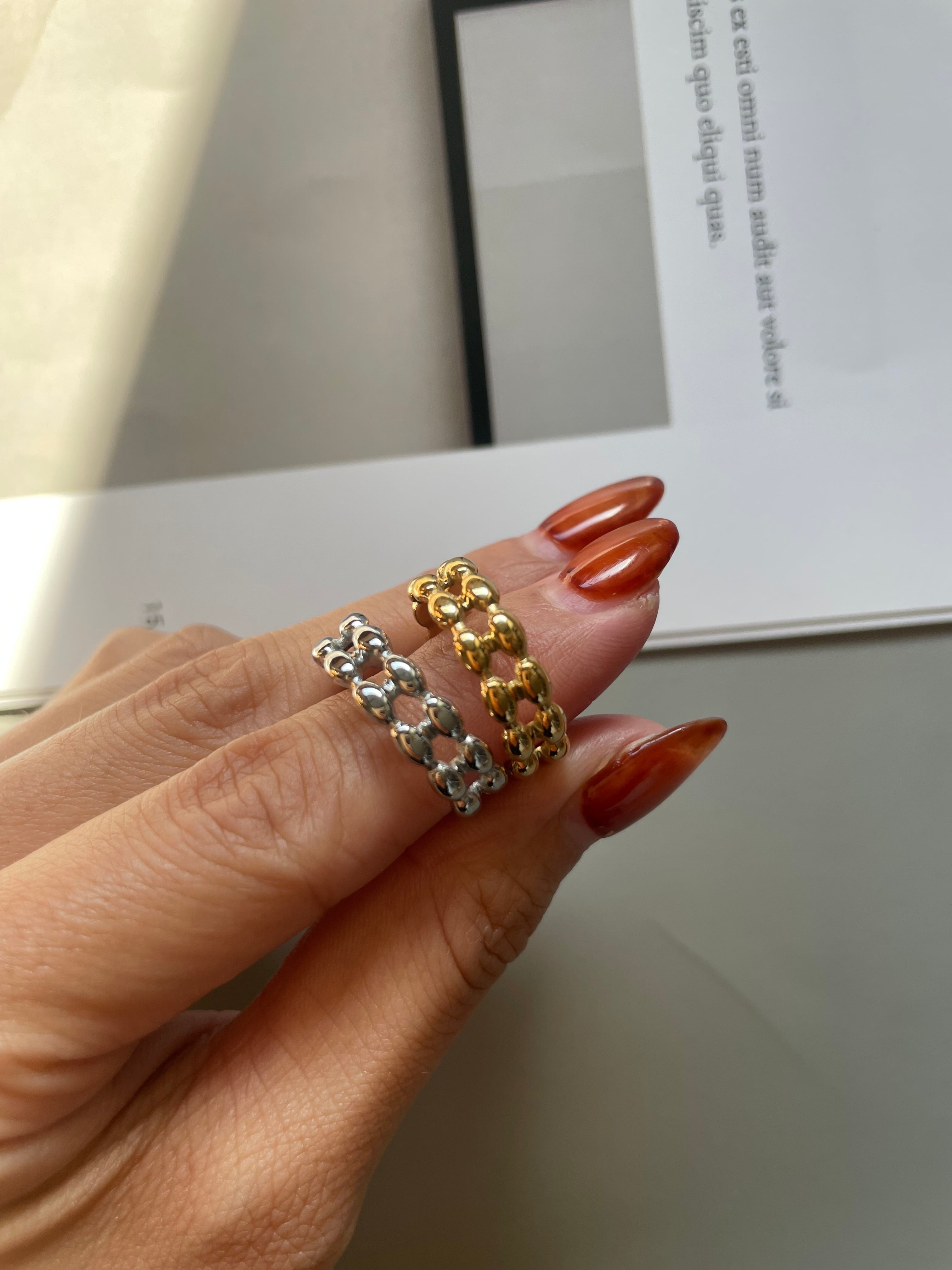 double rice bead ring