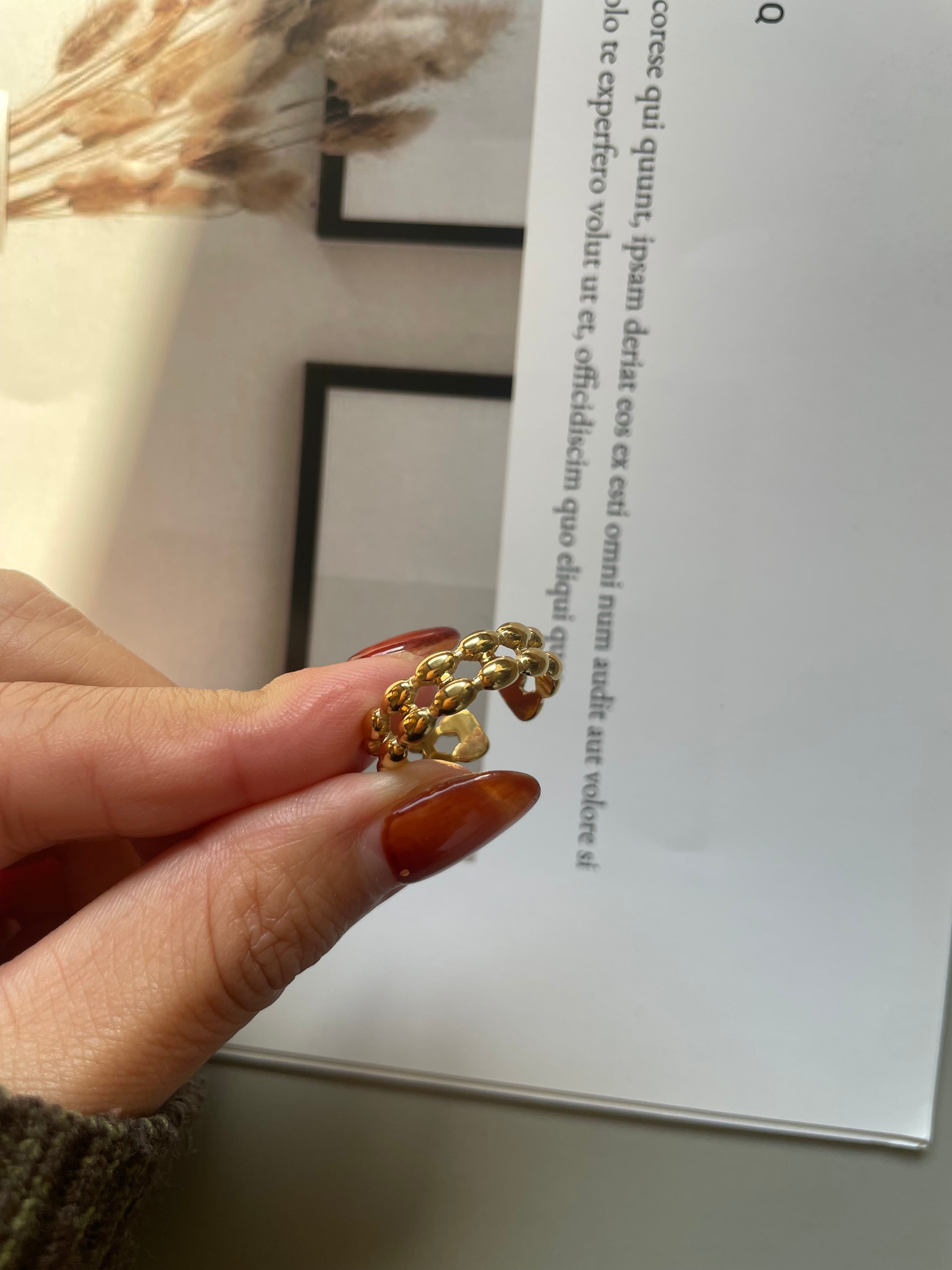 double rice bead ring