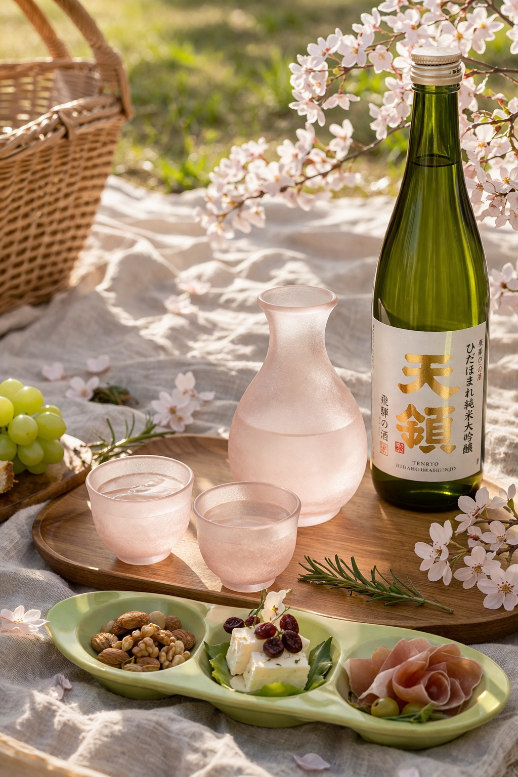 廣田硝子 吹雪系列 酒器套組(粉色/藍色)