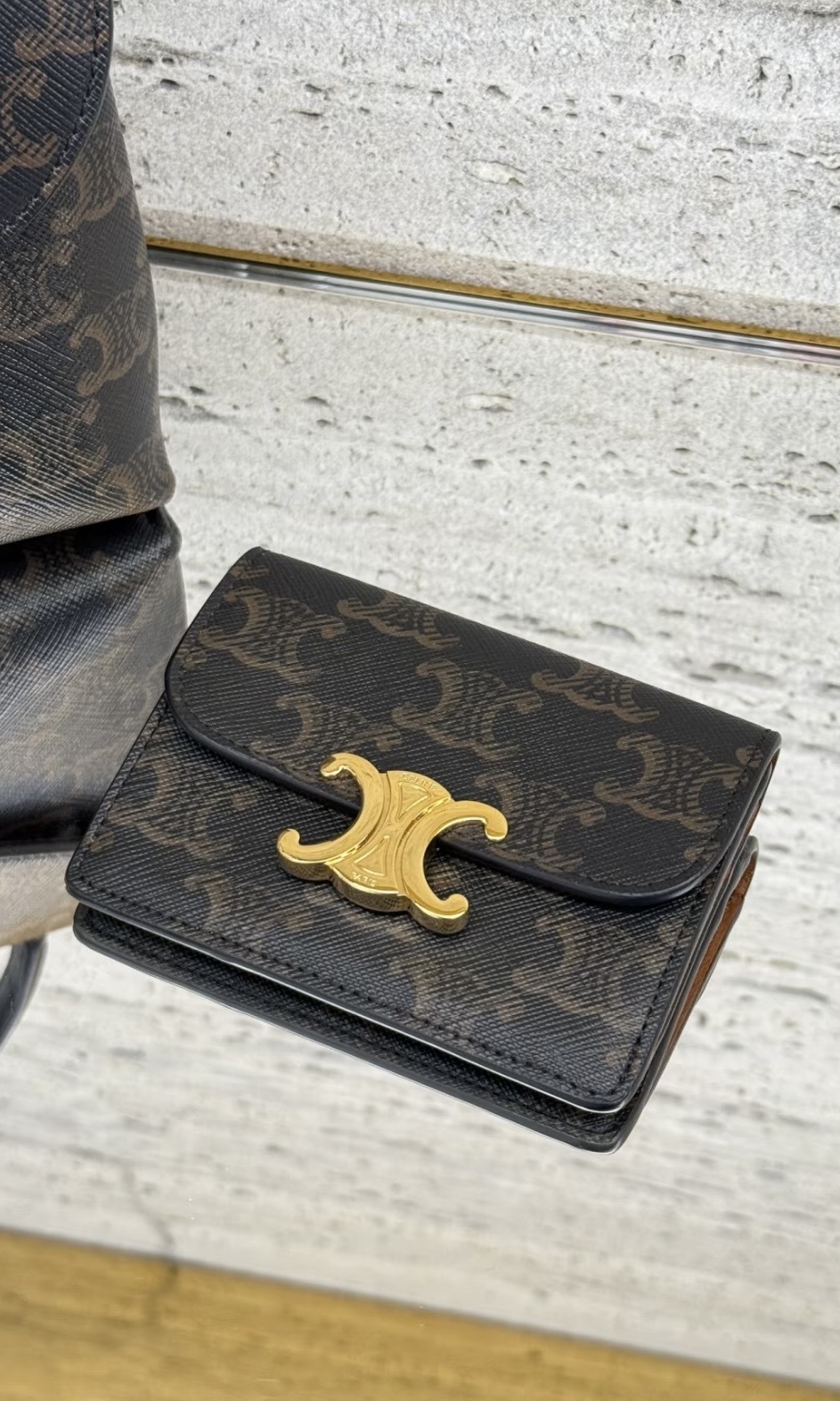 Celine Triomphe Logo老花色cardholder