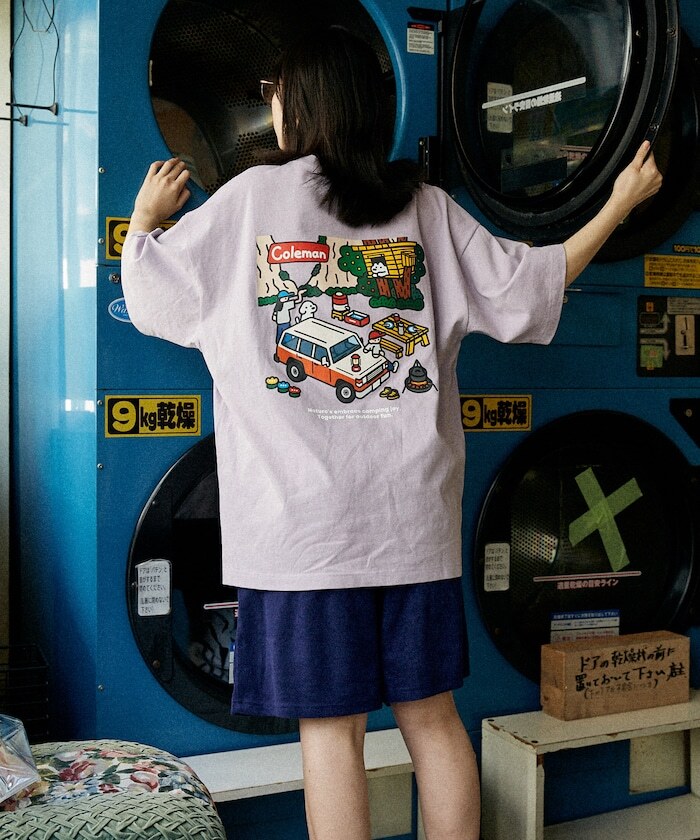 "代購" Coleman × matsui × FREAK'S STORE 三方聯名 背圖印花短踢 Rocky Camping