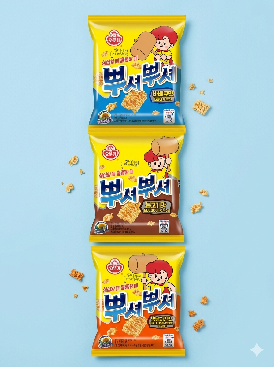 【 4/14收單 】Ottogi 不倒翁 Ppushu Ppushu 脆麵系列