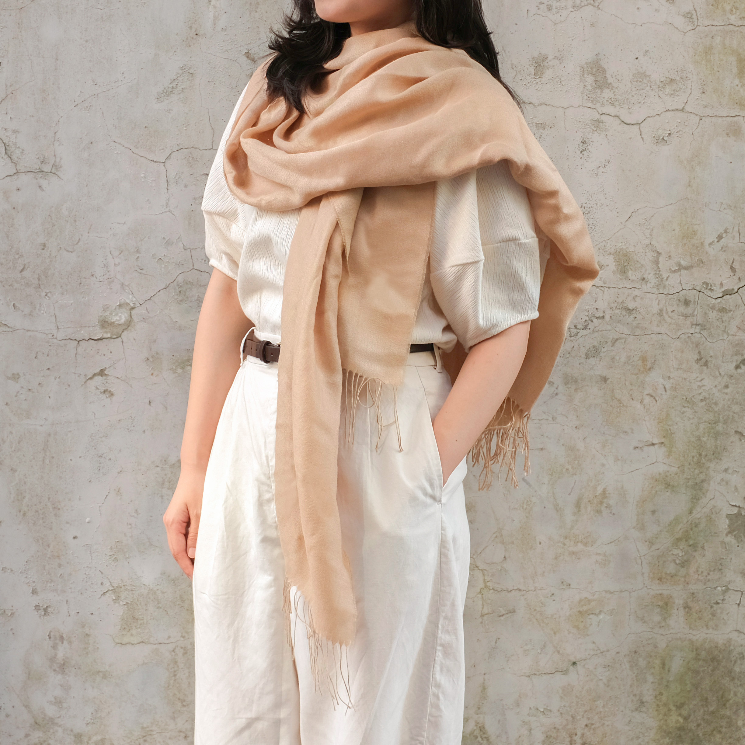 安地斯羊駝披肩｜流沙金｜秘魯