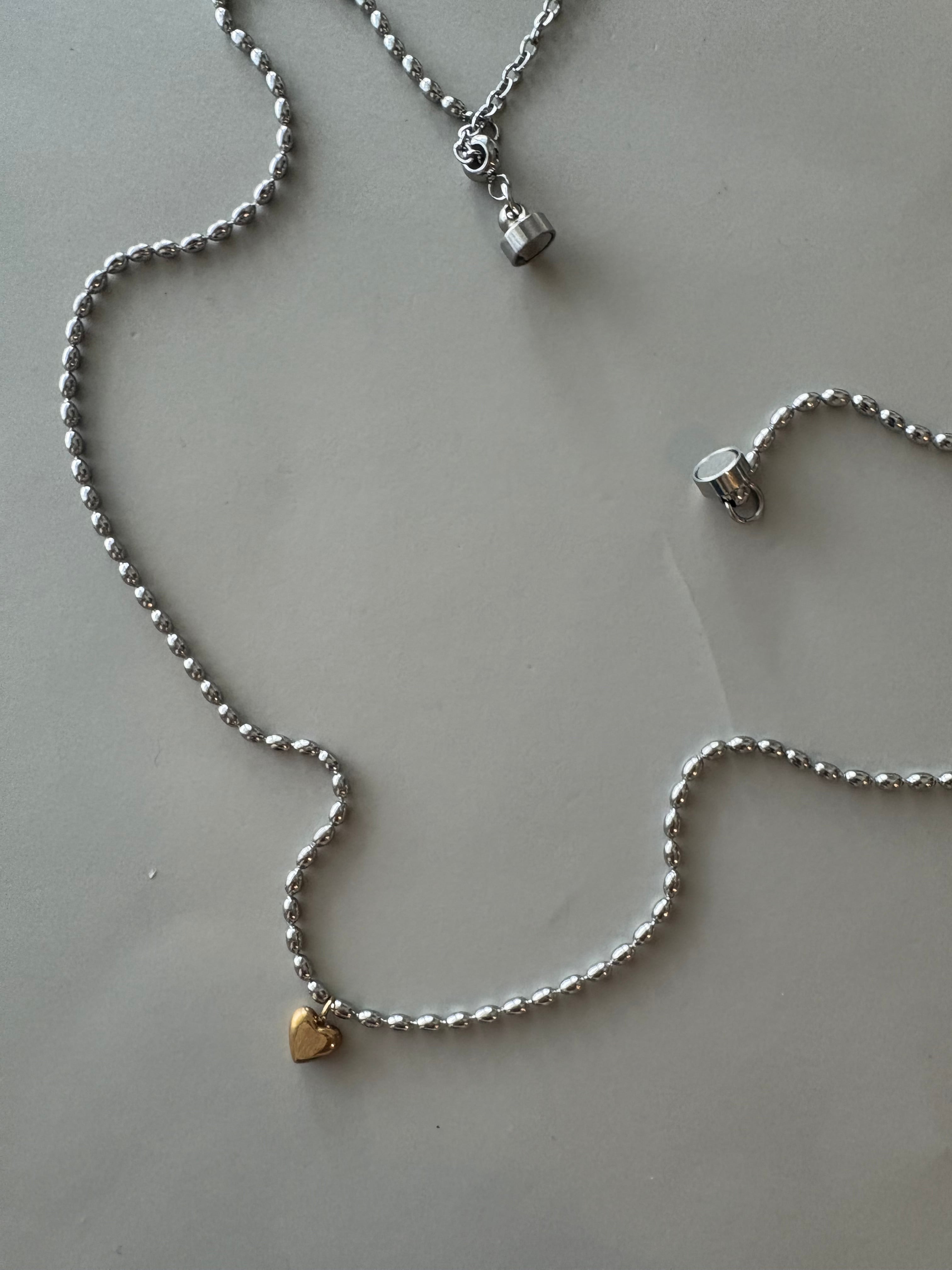 MSA heart charm necklace