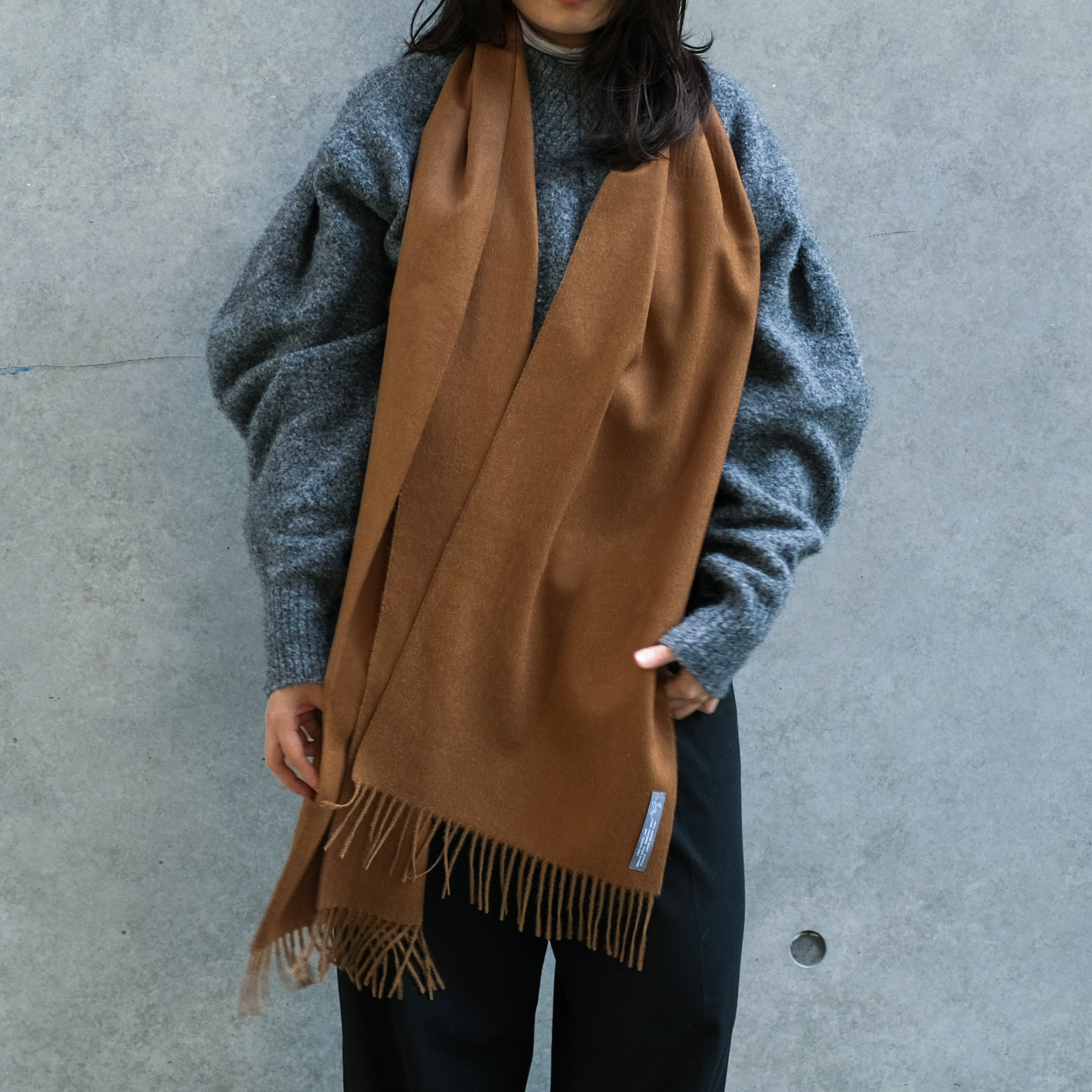 安地斯羊駝圍巾｜進階款－駝色｜秘魯