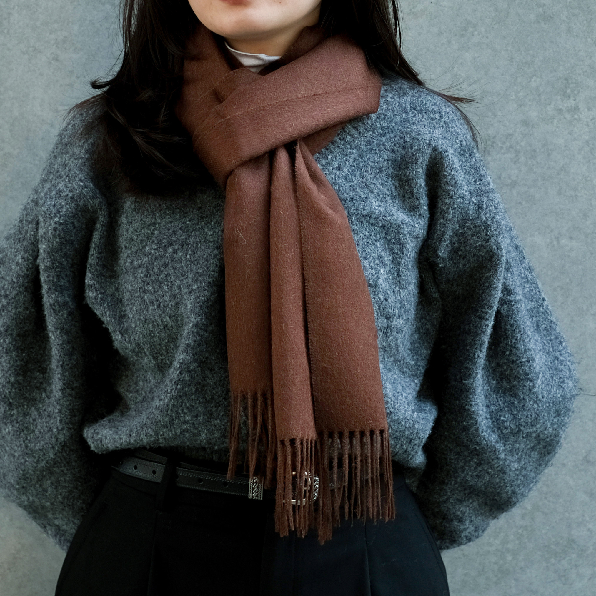 安地斯羊駝圍巾｜烏木｜秘魯
