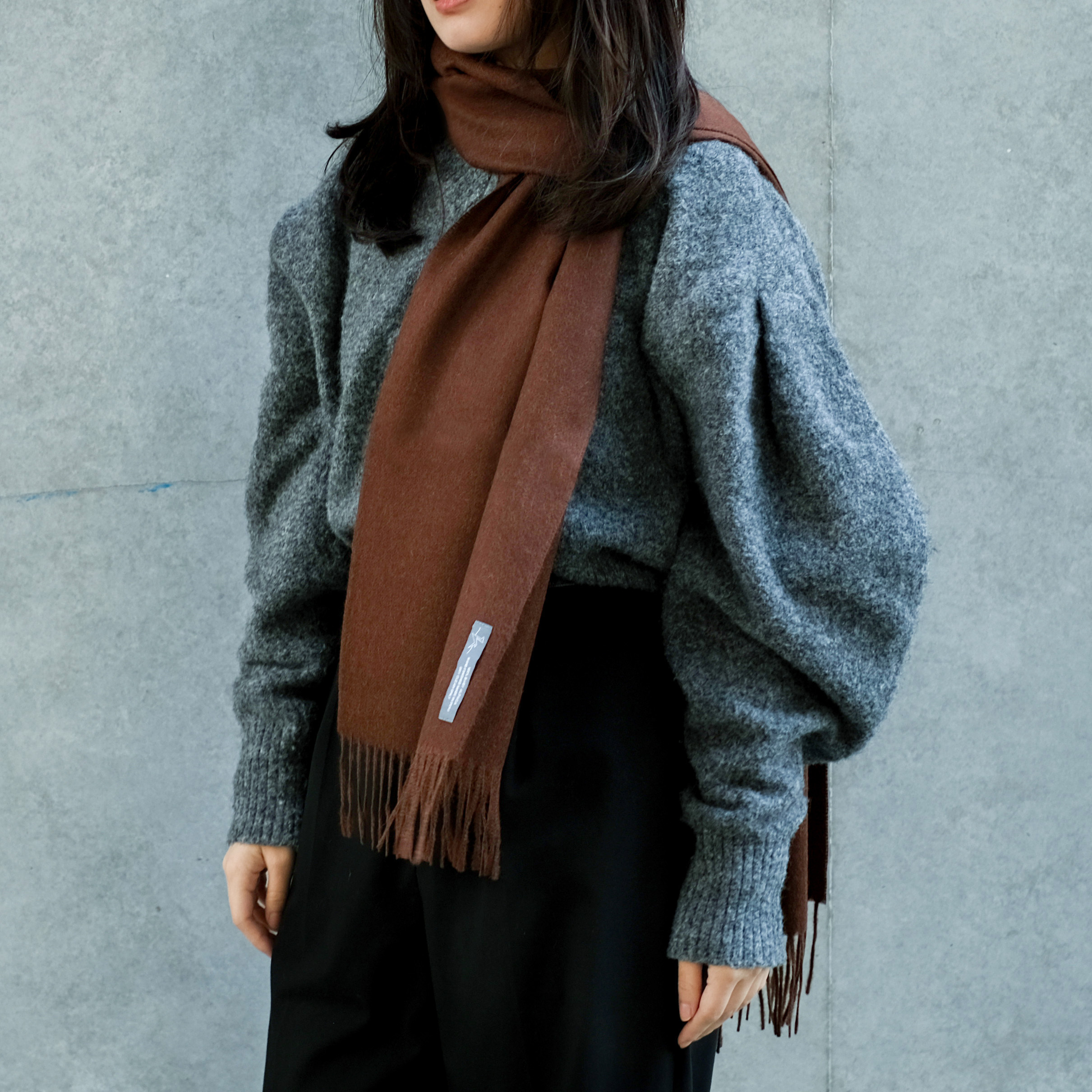 安地斯羊駝圍巾｜烏木｜秘魯