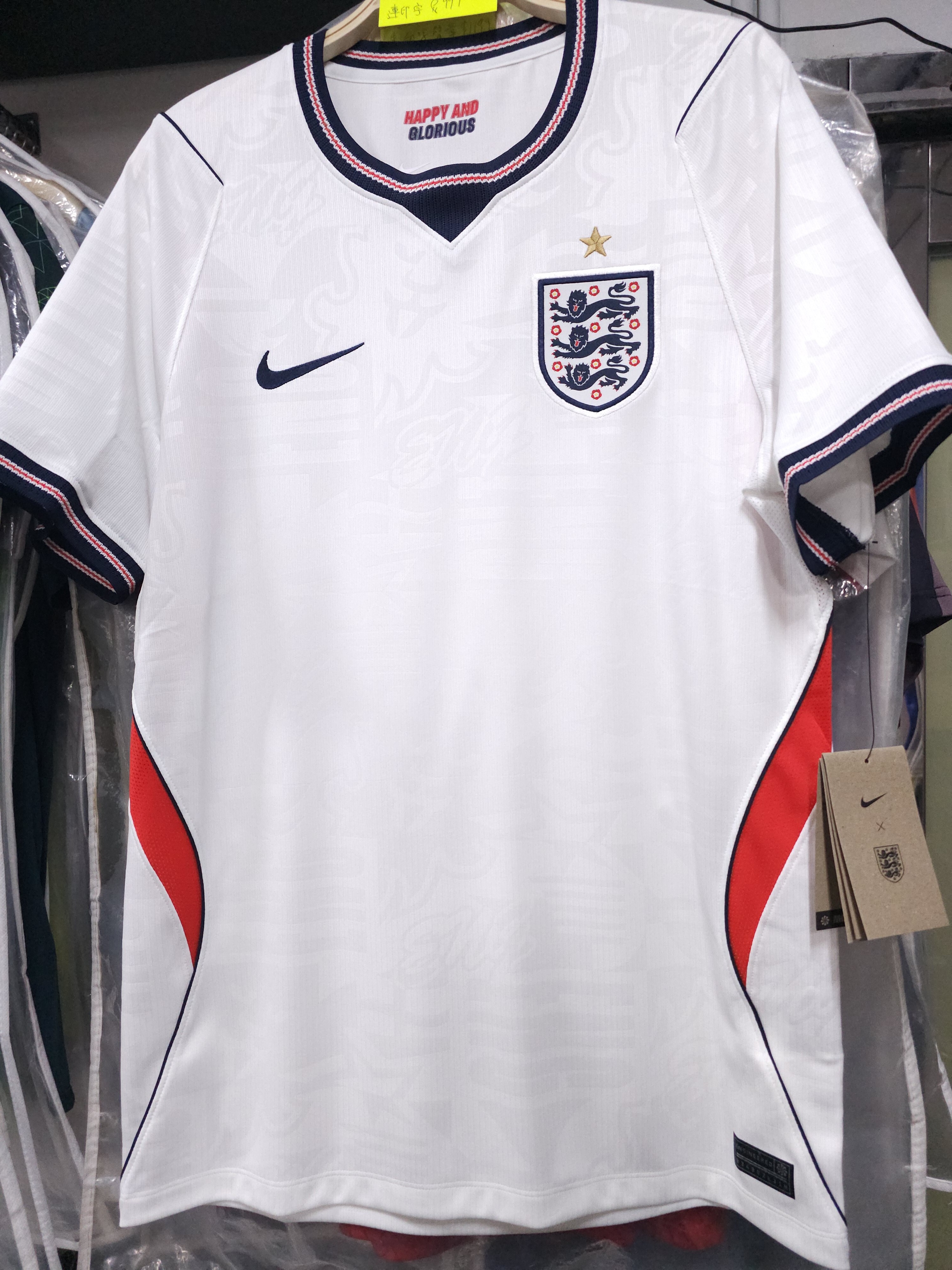 2026世界杯英格蘭國家隊主場球迷版球衣