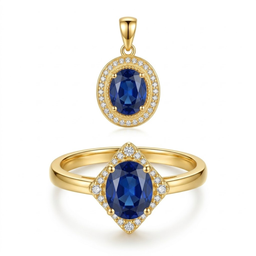 Limited-Time Offer Natural Sapphire Set