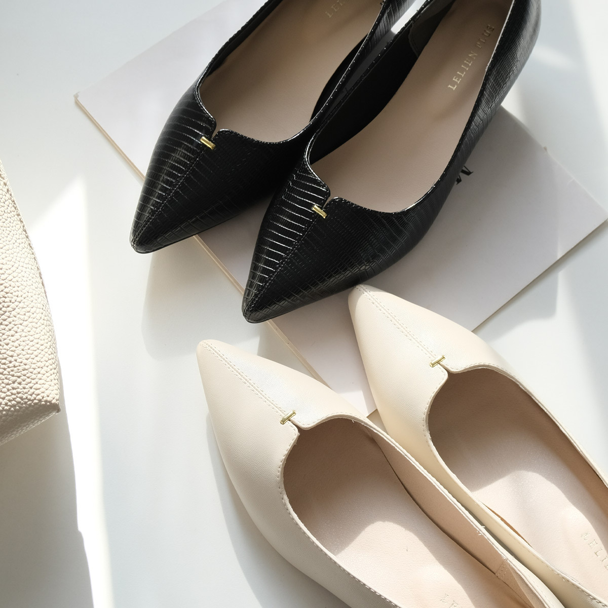 精緻洗鍊 尖頭V口跟鞋【CX2414】