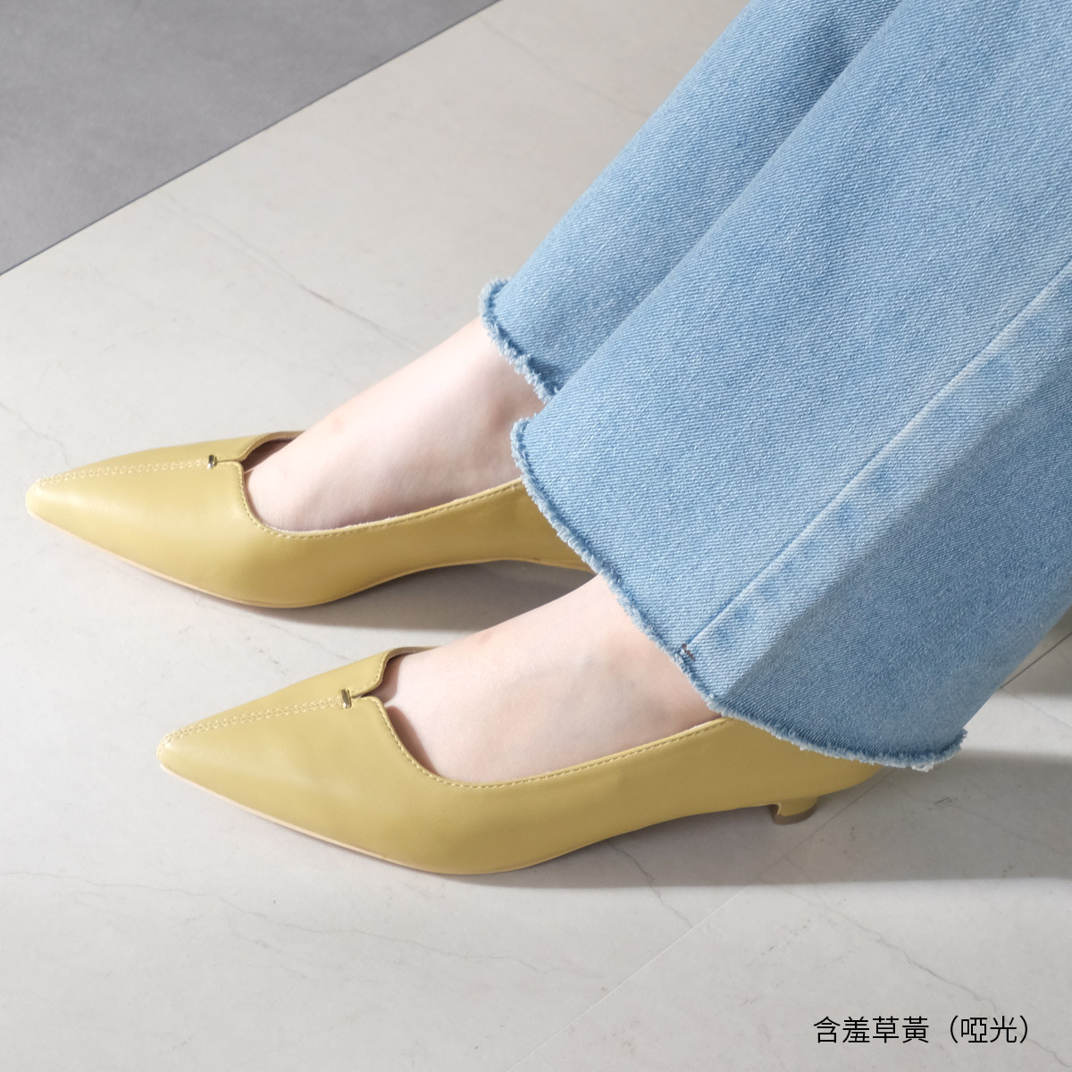 精緻洗鍊 尖頭V口跟鞋【CX2414】