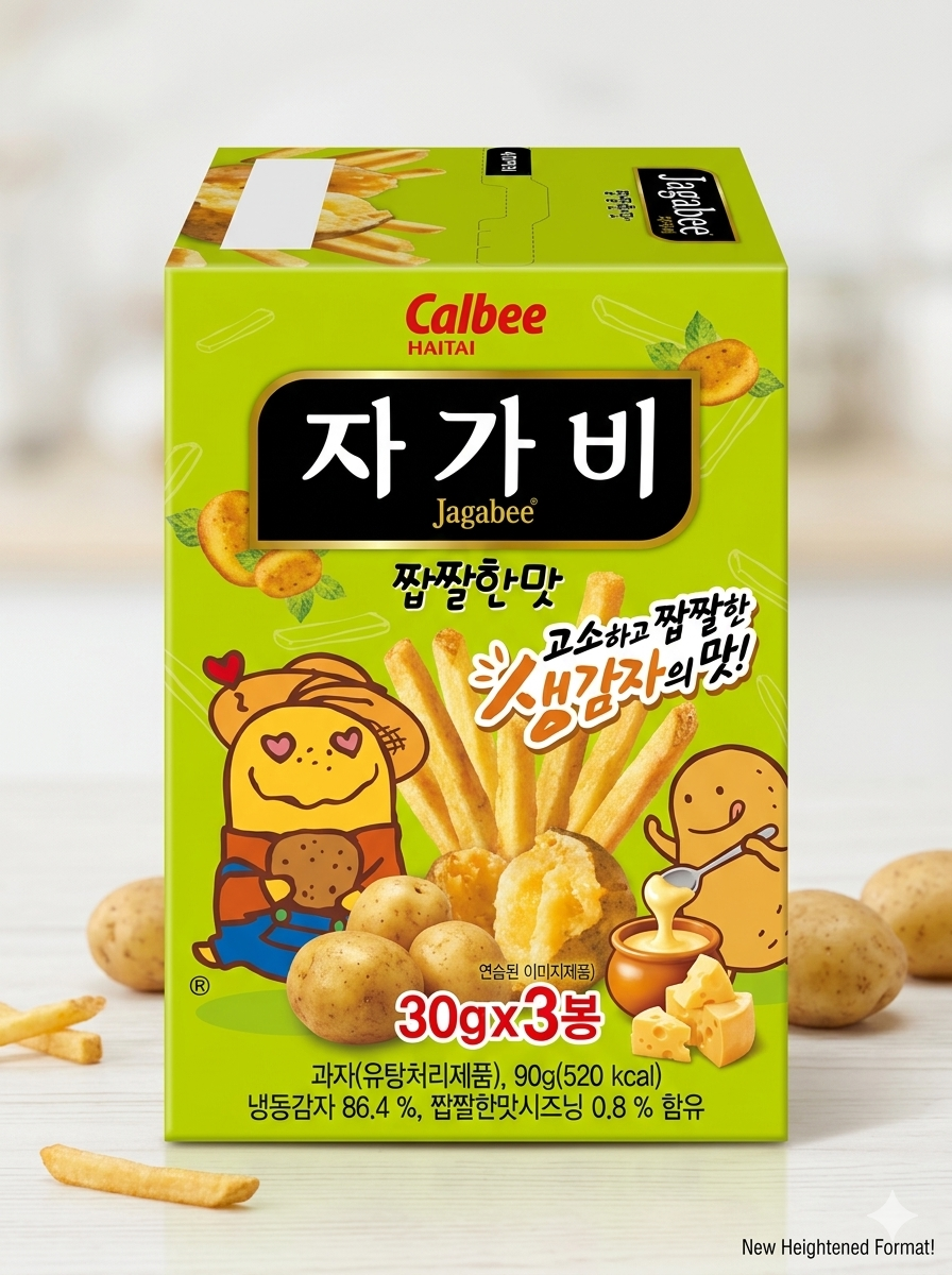 【 4/14收單 】Haitai 海太 x Calbee Jagabee 薯條 - 經典鹹香味 (30g × 3 入)