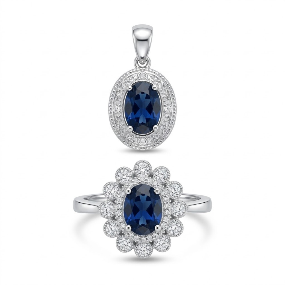 Limited-Time Offer Natural Sapphire Set