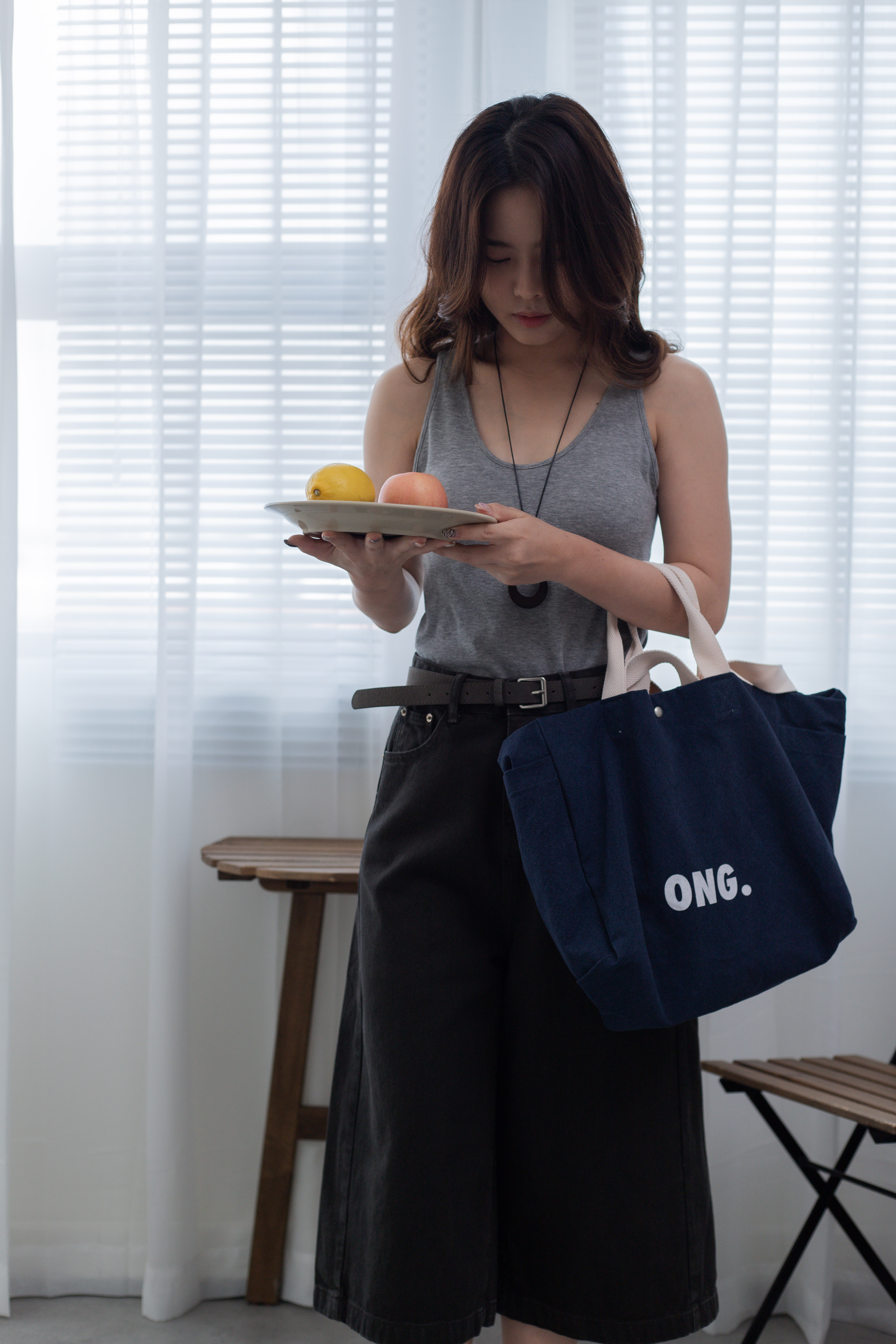 Georgia Denim Wide Leg Culottes Black -2671PLBLK