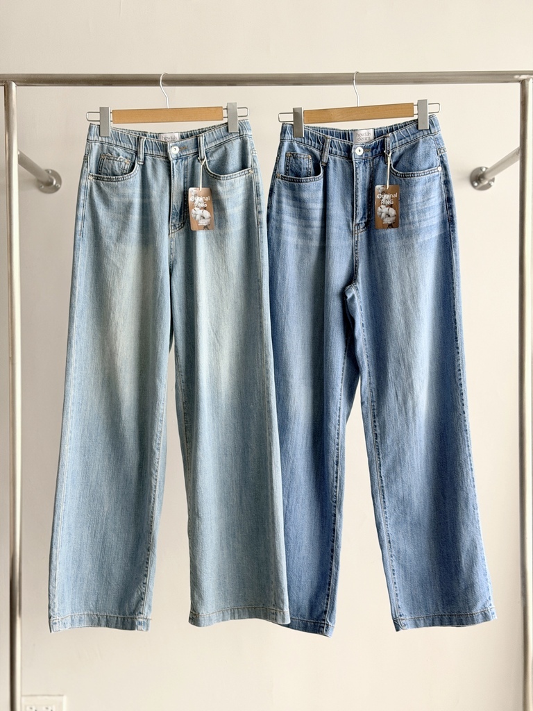 0404水洗棉直筒牛仔褲