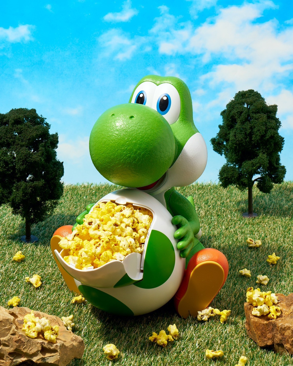 【OWN】瑪利歐 耀西 恐龍 造型 爆米花桶 限量 大型 週邊 擺件 收納盒 Mario